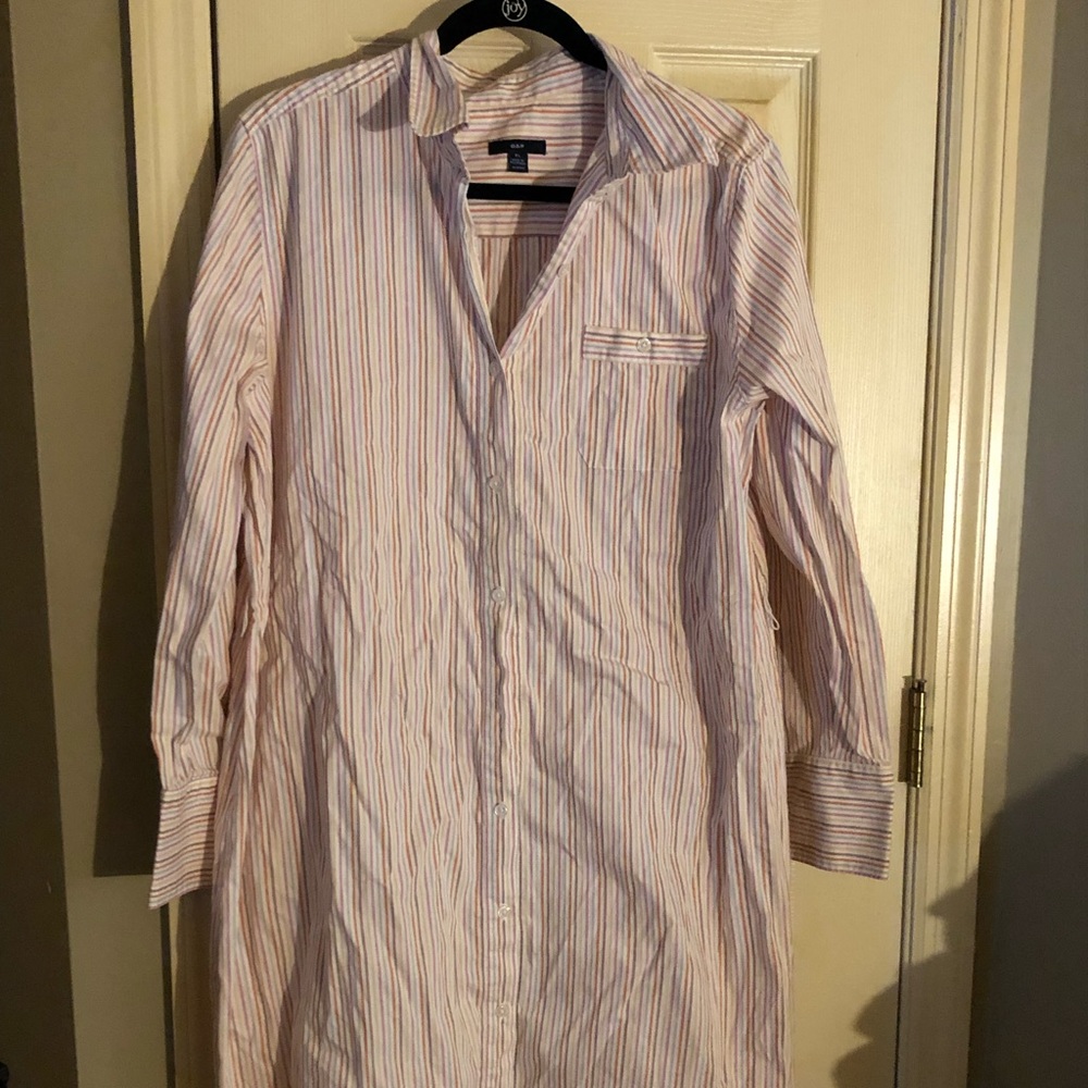 Gap Shirt Striped Shirt Dress